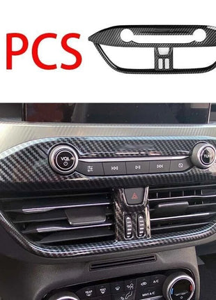 Carbon Fiber Central Console Air Outlet Vent Decor Fit for Ford Focus 2019-2020