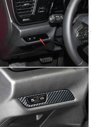 For Lexus NX250 350 2022-23 Carbon Fiber Style Fuel Tank Switch Panel Cover Trim