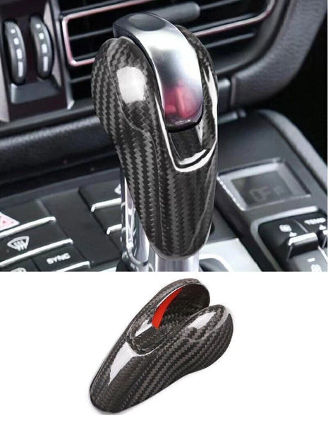 Dry Carbon Fiber Console Gear Shift Knob Cover Trim For Porsche Macan 2015-up
