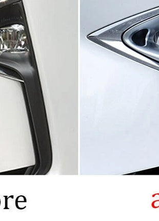 ABS Chrome Exterior Front Fog Light Lamp Strip Trim For Lexus RX350 450h 2016-19