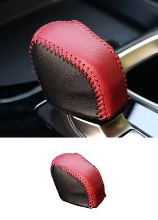 Red&Black Leather Central Gear Shift Knob Cover Trim For Lexus NX250 350 22-23