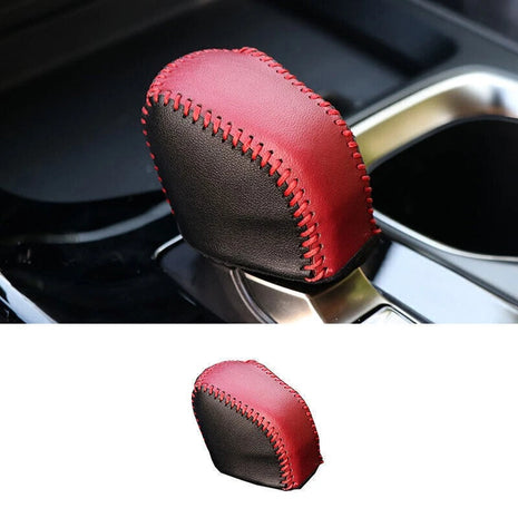 Red&Black Leather Central Gear Shift Knob Cover Trim For Lexus NX250 350 22-23