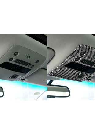 2Pcs Carbon Fiber Interior Overhead Light Cover Trim For Lexus GS350/450h/460
