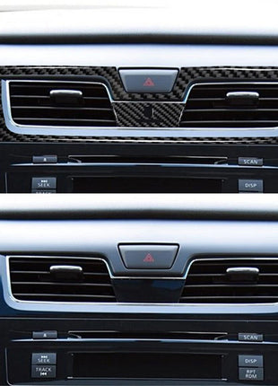 Carbon Fiber Front Warning Light Frame Cover Trim For Nissan Altima 2013-2015