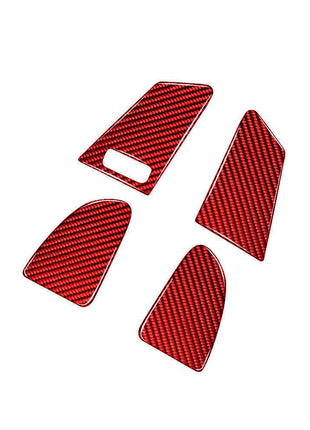 Red Carbon Fiber Window Switch Button Cover Trim For Volvo V60 2010-2017 Type A