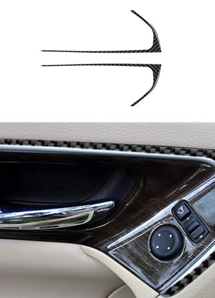 2X Carbon Fiber Front Door Handle Strips Cover Trim For Nissan Altima 2013-2015