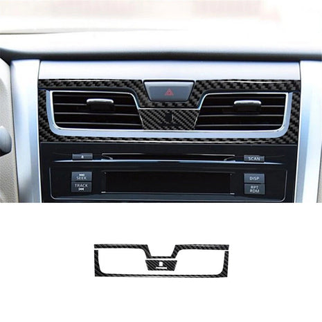 Carbon Fiber Front Warning Light Frame Cover Trim For Nissan Altima 2013-2015