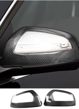 Real Carbon Fiber For BENZ W204 C-CLASS C63 C300 C350 06-2009 Mirror Cover Caps