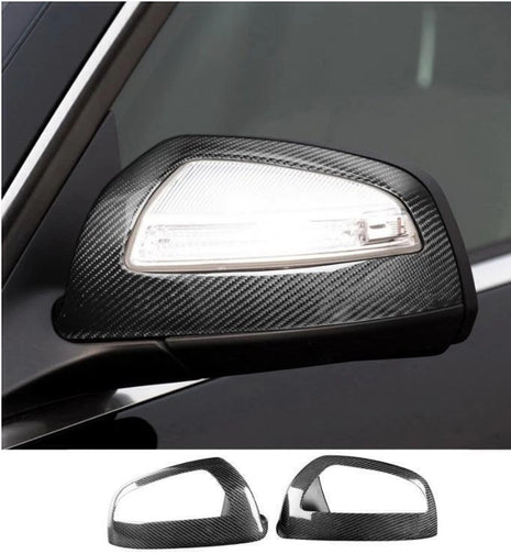 Real Carbon Fiber For BENZ W204 C-CLASS C63 C300 C350 06-2009 Mirror Cover Caps