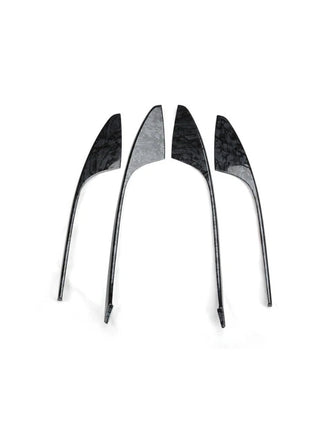 For Buick Lacrosse 2009-12 Black Wood Grain Inner Door Strip Panel Cover Trim 4*