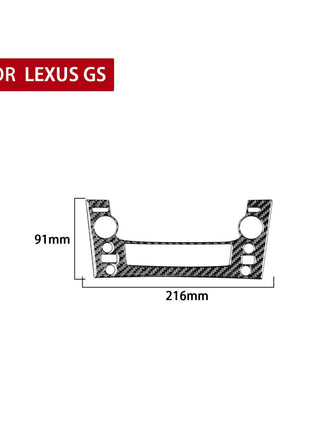 Carbon Fiber Interior Radio With CD Player Cover Trim For Lexus GS350/430/450h