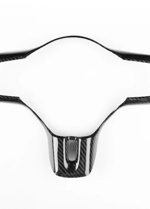 Real Dry Carbon Fiber Steering Wheel Cover Trim For Mitsubishi Lancer EVO X 10th