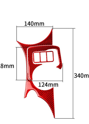 Red Carbon Fiber Center Control Water Cup Panel Cover Trim For Nissan 370Z 09-20