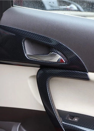 Fit For Buick Regal 2009-2013 Carbon Fiber Inner Door Handle Frame Cover Trim 4*
