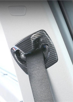 Carbon Abs Front Seat Belt Safty Buckle Cover For Bmw 3 4 Series F30 F34 2013-19
