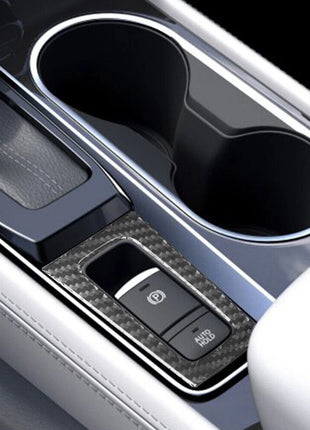Carbon Fiber Parking Button Inner Frame Cover Trim For Nissan Altima 2019-2022