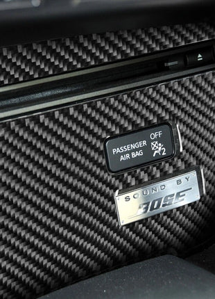 Carbon Fiber CD Player Control Panel Cover Trim For Nissan GT-R R35 Type A