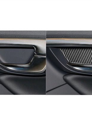 Carbon Fiber Interior Door Dowl's Decorative Cover Trim For Volvo V60 2010-2017