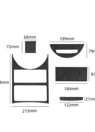 5Pcs Carbon Fiber Car Ceiling Light Trim Cover For Nissan Quest 2004-2006 Type B