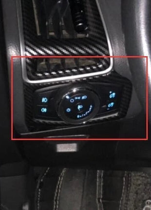 Control Frame Trim 1PCS Carbon Fiber For Ford Focus 2012-2018 Headlight Switch