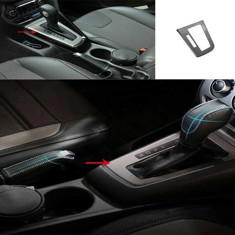 Shift frame trim carbon fiber ABS console gear For Ford Focus ST RS 2012-2014