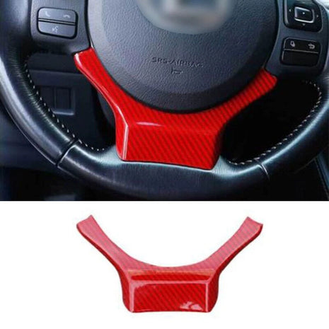 Red Carbon Fiber Steering Wheel Sheet Cover 1pc For Lexus NX 300h 200t 2015-2021