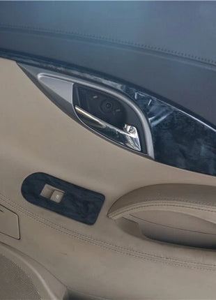 For Buick Lacrosse 2009-12 Black Wood Grain Inner Door Strip Panel Cover Trim 4*