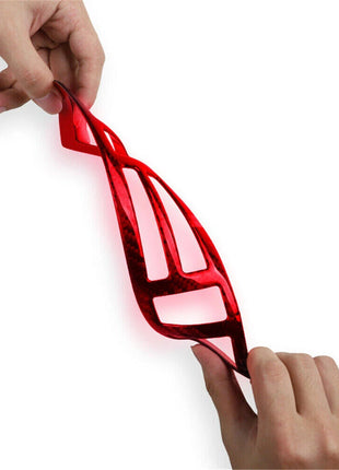 Red Carbon Fiber Center Console Water Cup Holder Trim Fit For Bmw X3 E83 2004-10