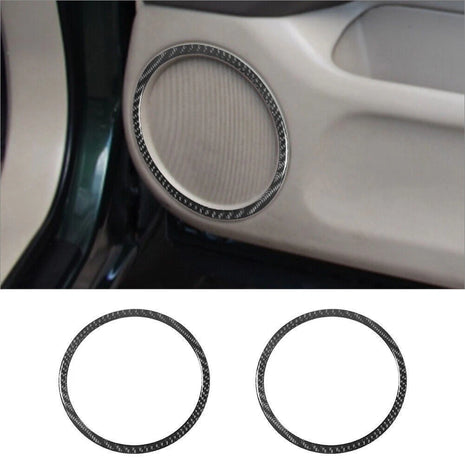 2x Carbon Fiber Interior Front Door Speaker Cover Trim For Lexus RX300 1998-2003