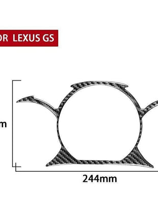 Carbon Fiber Dashboard Speedometer Frame Cover Trim fit for 2006-2011 Lexus GS