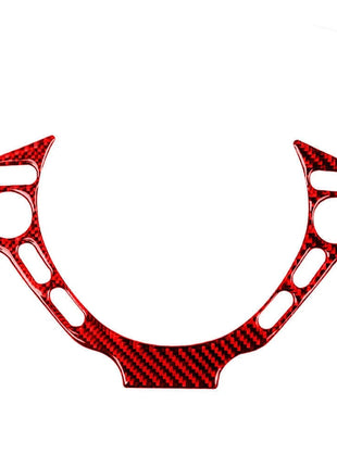 Red Carbon Fiber Steering Wheel Button Frame Trim For Nissan GT-R R35 2008-2016