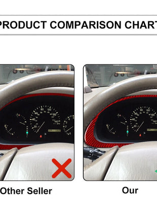 Red Carbon Fiber Interior Speedometer Cover Trim For Lexus RX300 1998-2003 A