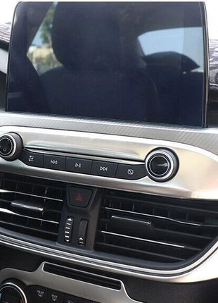 Central console button frame trim Silver titanium For 2019-2020 Ford Focus ST RS