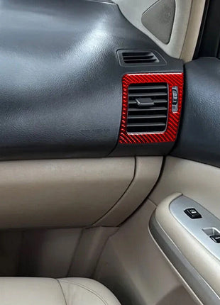 Red Carbon Fiber Side Air Vent Outlet Cover Trim For Lexus RX330 RX350 2004-2009