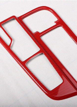 For Hyundai Sonata 9 15-17 Red Carbon Fiber Console Gear Shift Frame Cover Trim