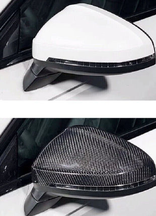 Carbon Fiber Side Mirror Cover Caps Replace For Audi B9 A4 S4 A5 S5 RS5 2017-19