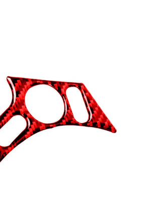 Red Carbon Fiber Steering Wheel Button Frame Trim For Nissan GT-R R35 2008-2016