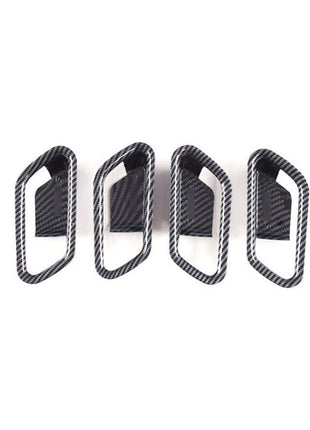Inner Door Bowl Cover Trim 4x For Nissan Sentra Sylphy 2020-23 Carbon Fiber Look