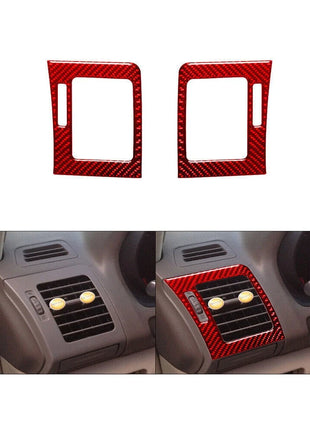 Red Carbon Fiber Side Air Vent Outlet Cover Trim For Lexus RX330 RX350 2004-2009