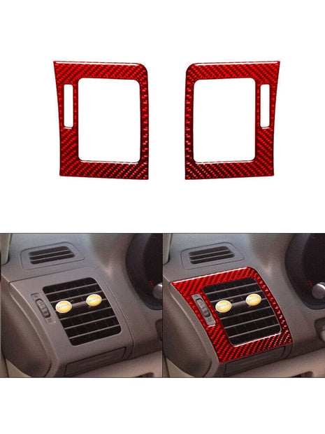 Red Carbon Fiber Side Air Vent Outlet Cover Trim For Lexus RX330 RX350 2004-2009
