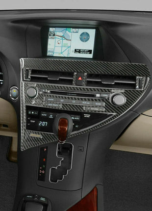 Carbon Fiber Interior CD Panel Frame Cover Trim For 2010-2012 Lexus RX350 RX450h