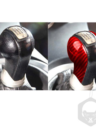 Red Dry Carbon Fiber Console Gear Shift Knob Cover For Nissan 350Z Z33 2003-2009