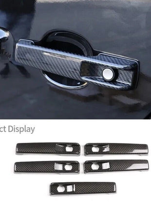 5PCS Real Carbon Fiber Door Handle Cover Trim For Mercedes Benz W464 G class