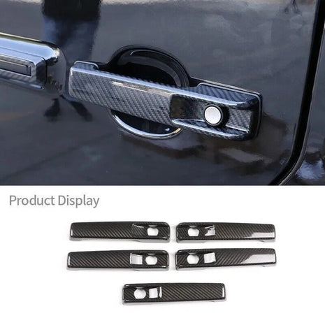 5PCS Real Carbon Fiber Door Handle Cover Trim For Mercedes Benz W464 G class