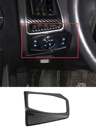 For Ford Focus 2012-2018 1PCS Headlight Switch Control Frame Trim Carbon Fiber