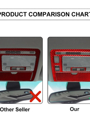 Red Carbon Fiber Overhead Console Frame Cover Trim For LEXUS RX330 350 2004-2009