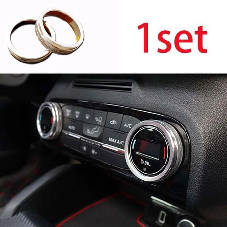 Aluminum Trim Silver Central Console AC Switch Button For Ford Focus ST RS 19-20