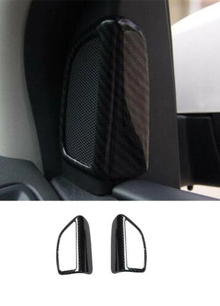 Fit For Ford Focus Cover Trim Carbon Fiber 2012-2018 A Pillar Speaker Frame 2PCS