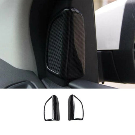 Fit For Ford Focus Cover Trim Carbon Fiber 2012-2018 A Pillar Speaker Frame 2PCS