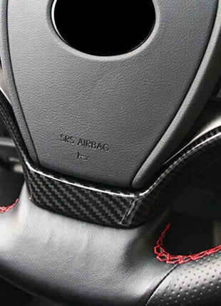 Steering Wheel Decor Cover Trim 3PCS For Lexus UX200 250h 2019-2023 Carbon Fiber